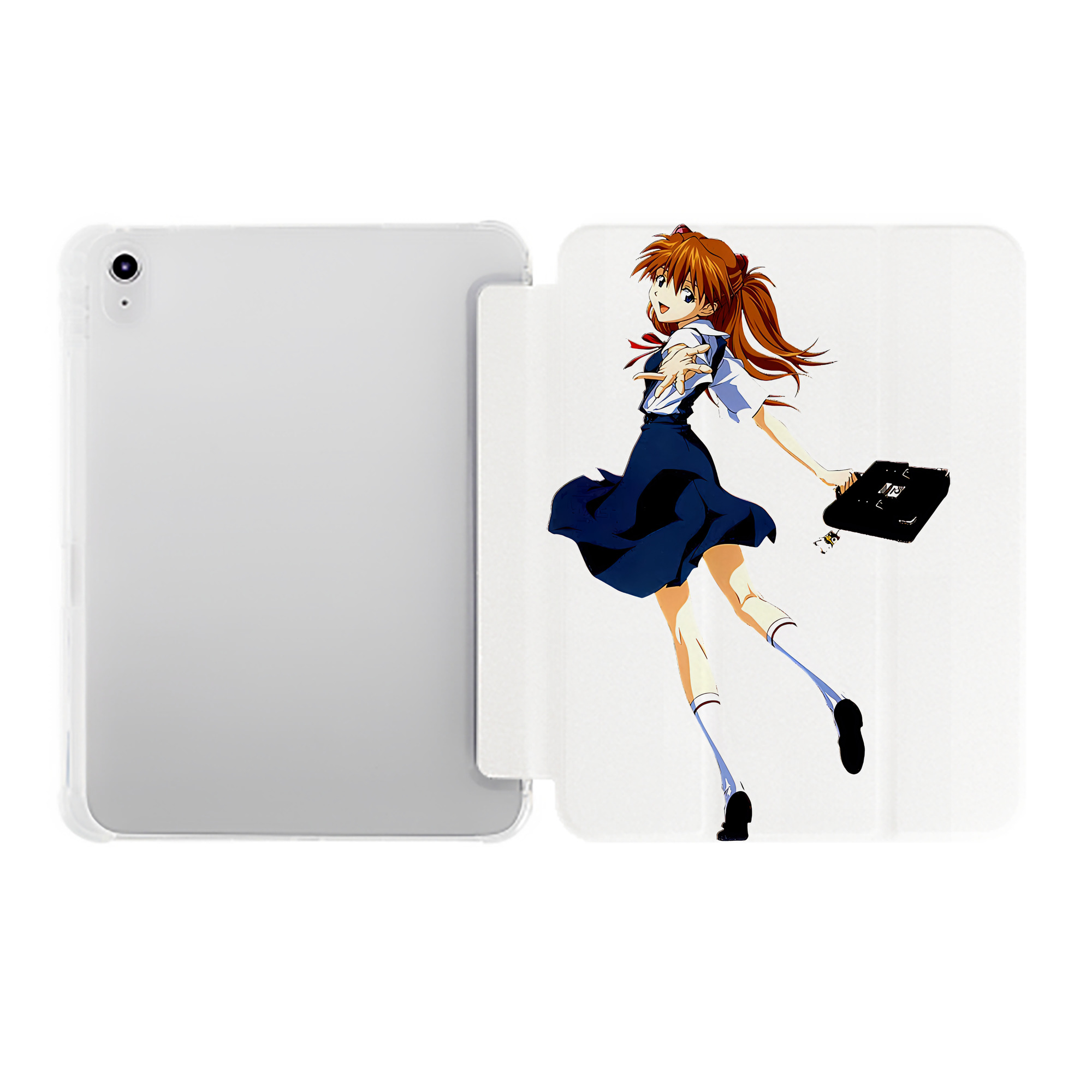 （画像用） EVA 新世紀エヴァンゲリオン IPad ケース ペン収納付き 三つ折りスタンド PUレザー×シリコン 対応機種9.5/10.5/10.9インチ